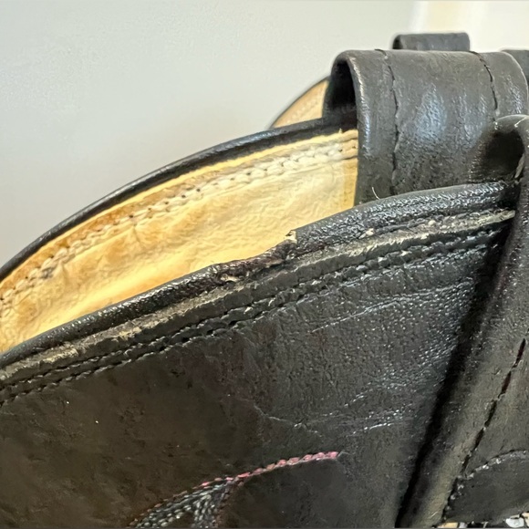 Nocona Black Lizard Leather Cowboy Boots Size 9.5D - Picture 10 of 12